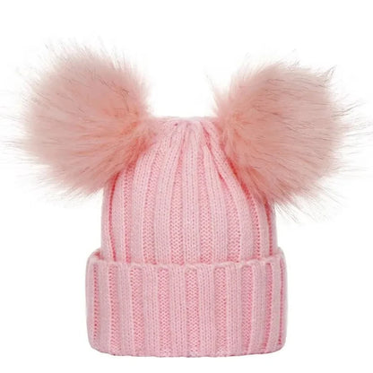 New Mother Kids Winter Hats for Baby Girl Boy Bobble Hat Kids Cap for Children Pompom Baby Beanie Infant Bonnet Accessories 0-3Y