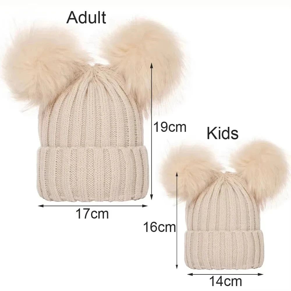 New Mother Kids Winter Hats for Baby Girl Boy Bobble Hat Kids Cap for Children Pompom Baby Beanie Infant Bonnet Accessories 0-3Y