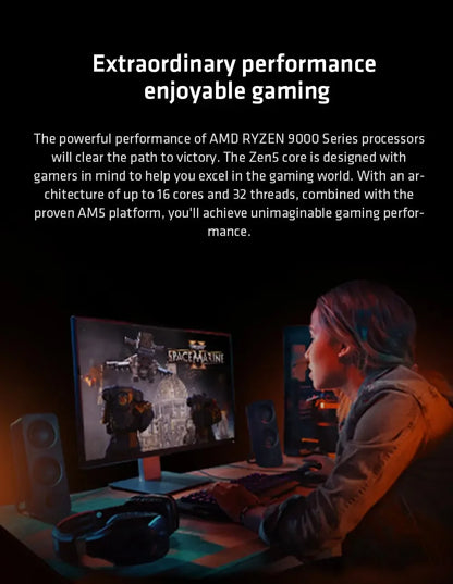 AMD Ryzen 5 9600X 100% AMD R5 9600X CPU Max Boost Up to 5.4GHz 6 Cores 12 Threads 32MB L3 Cache AM5 for B850 X870 Loose Pieces