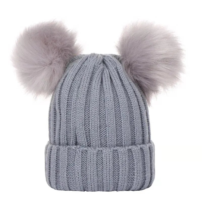 New Mother Kids Winter Hats for Baby Girl Boy Bobble Hat Kids Cap for Children Pompom Baby Beanie Infant Bonnet Accessories 0-3Y