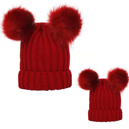 New Mother Kids Winter Hats for Baby Girl Boy Bobble Hat Kids Cap for Children Pompom Baby Beanie Infant Bonnet Accessories 0-3Y