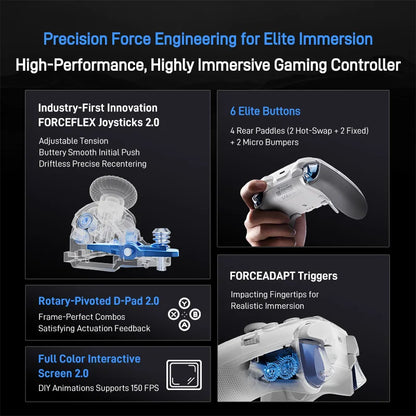 Original Flydigi APEX 5 Gaming Controller Wireless Gamepad Elite Force Feedback Trigger Support PC/NS/Mobile/TV Box