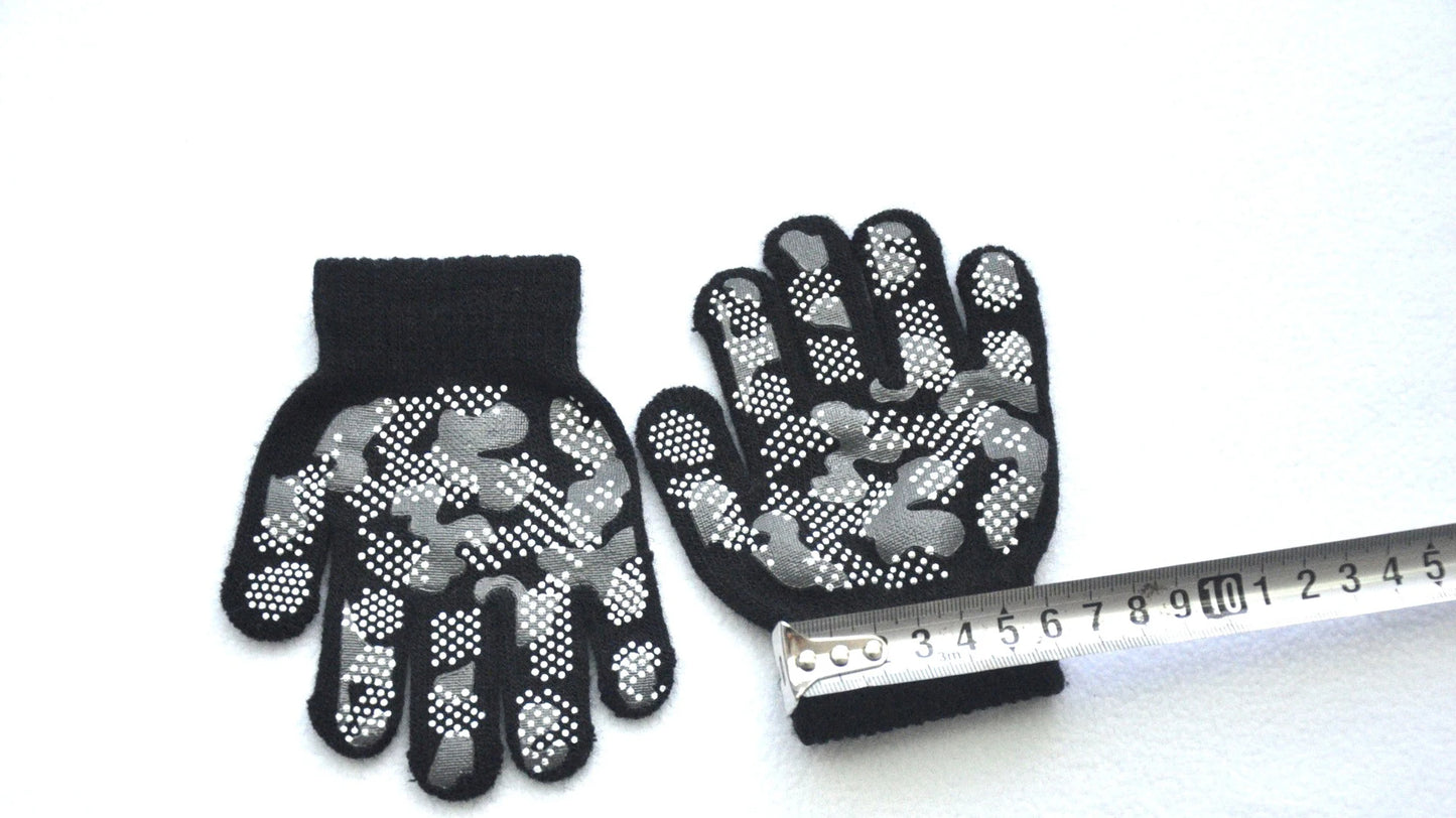 New Camouflage Anti Slip 3-6Y Children Winter Knitted Warm Gloves For Boys Girls Student Mittens Outdoor Cycling Skiing Gloves
