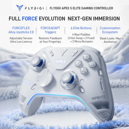 Original Flydigi APEX 5 Gaming Controller Wireless Gamepad Elite Force Feedback Trigger Support PC/NS/Mobile/TV Box