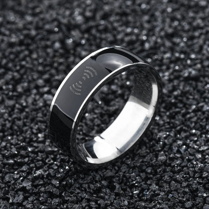 New Technology Source NFC Ring Black Technology Stainless Steel Jewelry NFC Smart Ring Wholesale