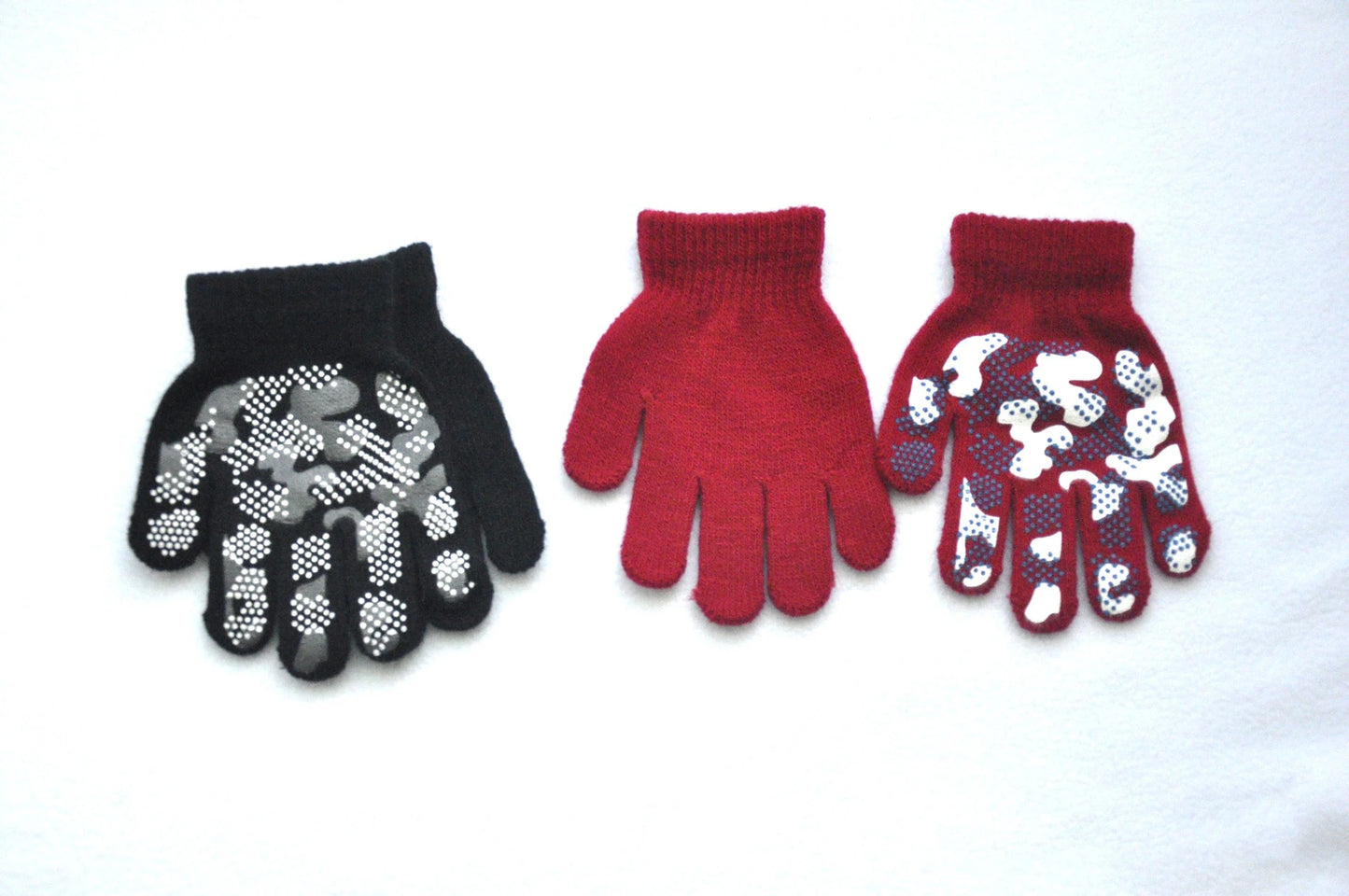 New Camouflage Anti Slip 3-6Y Children Winter Knitted Warm Gloves For Boys Girls Student Mittens Outdoor Cycling Skiing Gloves