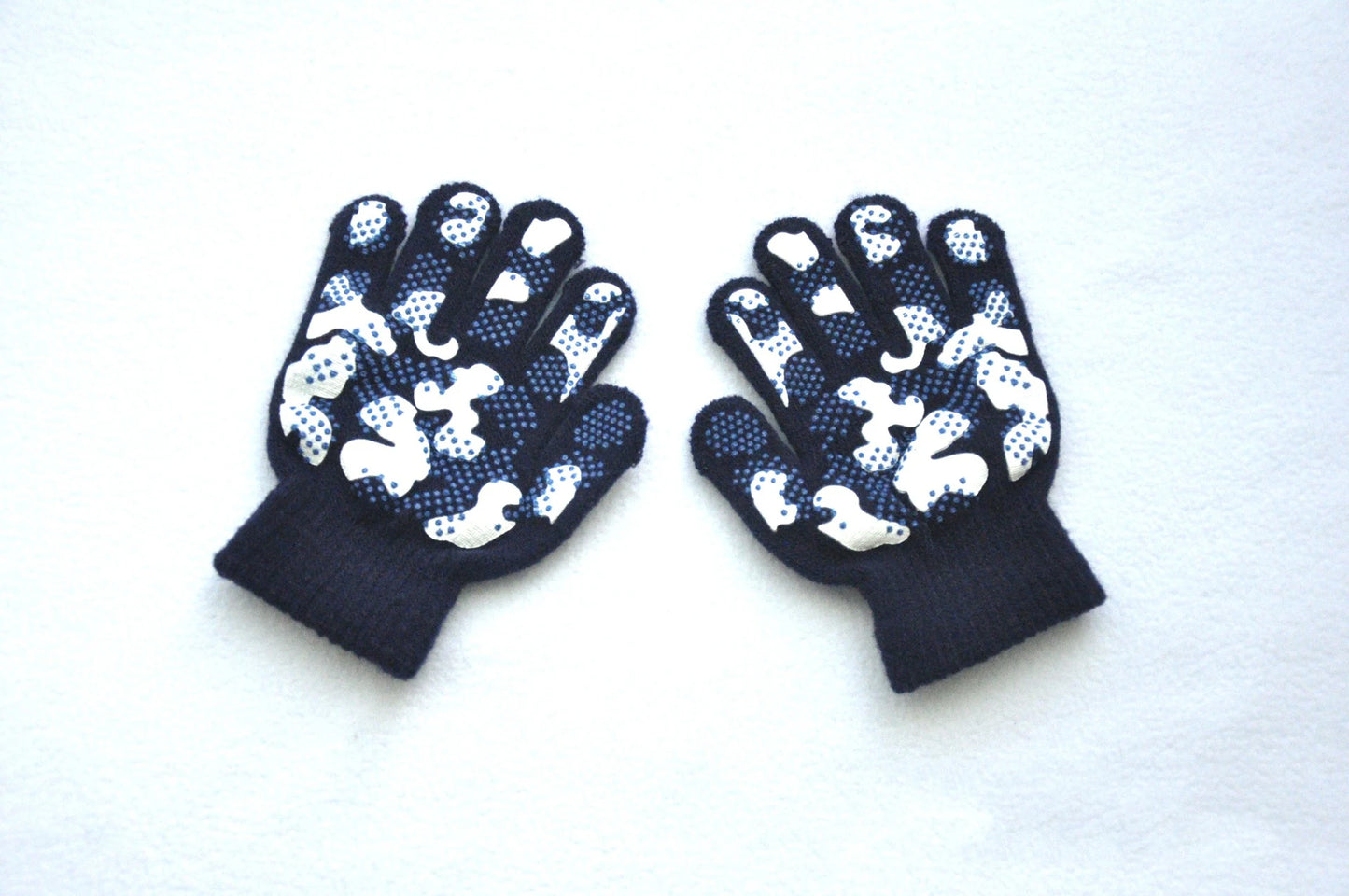 New Camouflage Anti Slip 3-6Y Children Winter Knitted Warm Gloves For Boys Girls Student Mittens Outdoor Cycling Skiing Gloves