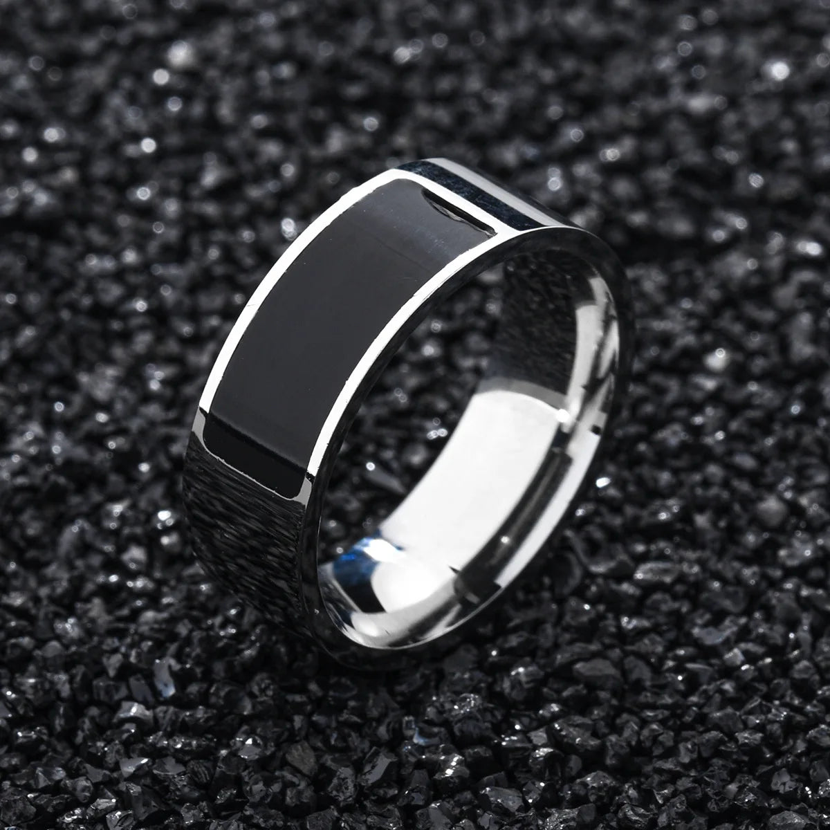 New Technology Source NFC Ring Black Technology Stainless Steel Jewelry NFC Smart Ring Wholesale