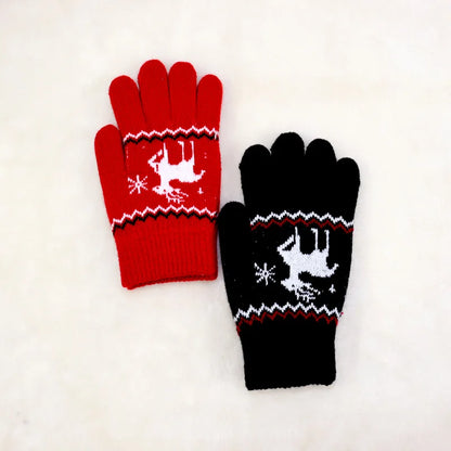 Brand New Child Kids Baby Girls Boys Winter Knitted Gloves Cartoon Warm Mittens Toddlers Outdoor Cartoon  Cute Gloves5-12 Years