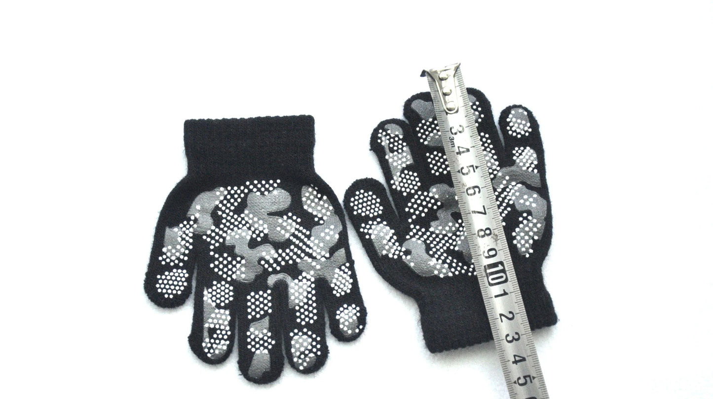 New Camouflage Anti Slip 3-6Y Children Winter Knitted Warm Gloves For Boys Girls Student Mittens Outdoor Cycling Skiing Gloves