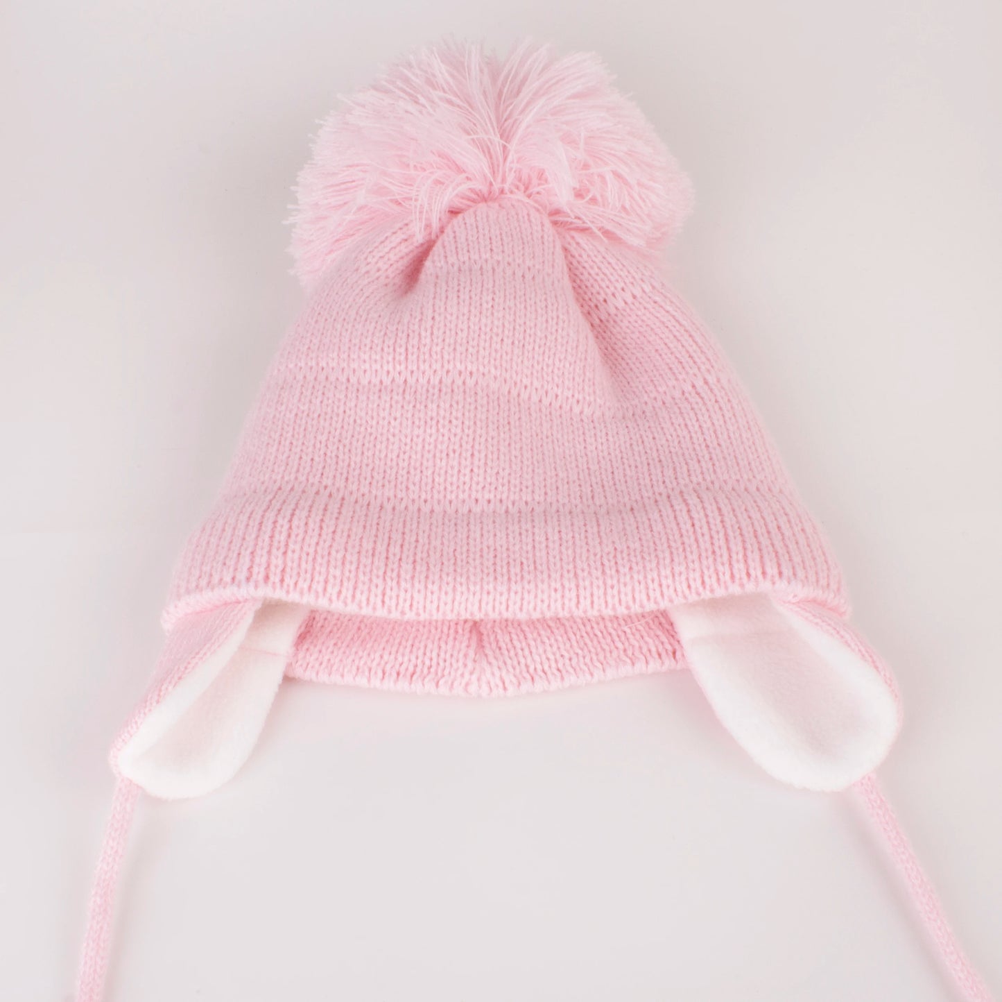 Winter Warm Knitted Baby Hats for Girls Pom Pom Kid Toddler Boys Beanies Cap with Fleece Lining