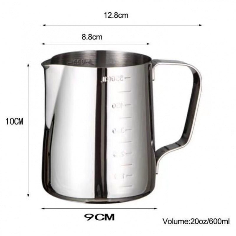 Gold-plated Teflon Etched Stainless Steel Milk Cup Cylinder