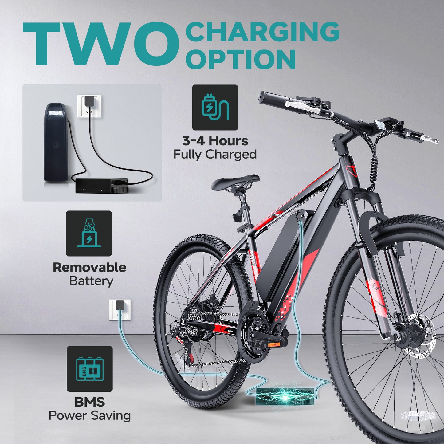 350W 20in City Electric Bike, 40km Range, 21-Speed Gears, Mechanical Disc Brakes