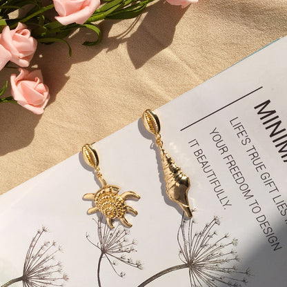 Fashion Vintage Earrings Trendy Ocean Style Stud Earrings Shell Earrings