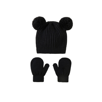 Children Hat Knitted Hat Gloves Suit