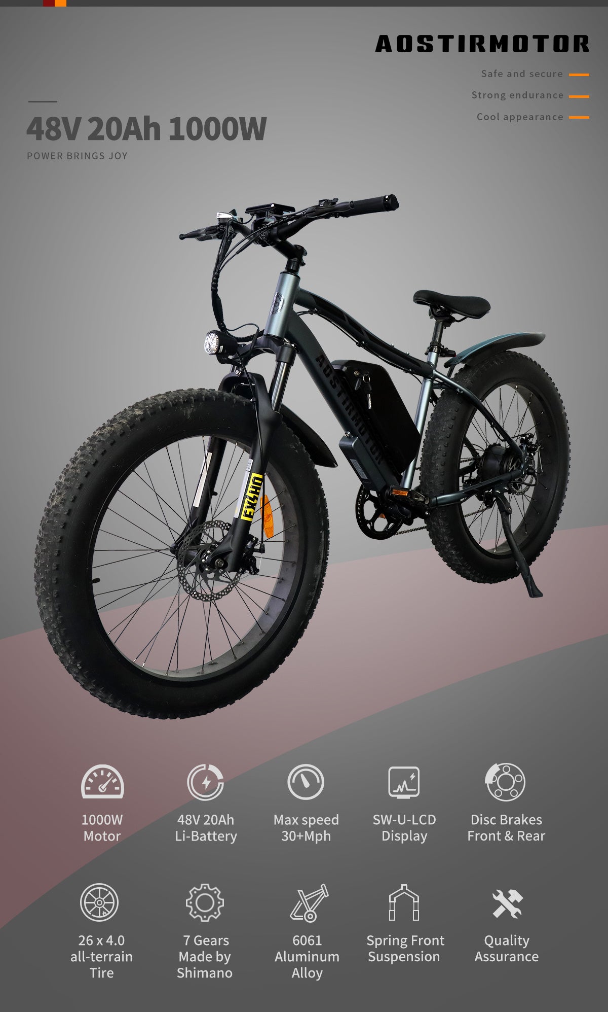 Foldable 20x4.0 Fat Tire E-Bike For Commuting - 500W Motor, 36V 13AH Battery, LCD Display & Dual Disc Brakes