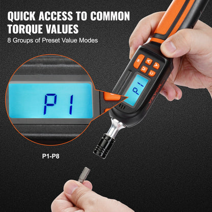 Digital Torque Screwdriver, 0.64 Cm Drive Screwdriver Torque Wrench, Electrician Torque Screwdriver With LCD, Comes With Screwdriver Bits And Storage Case