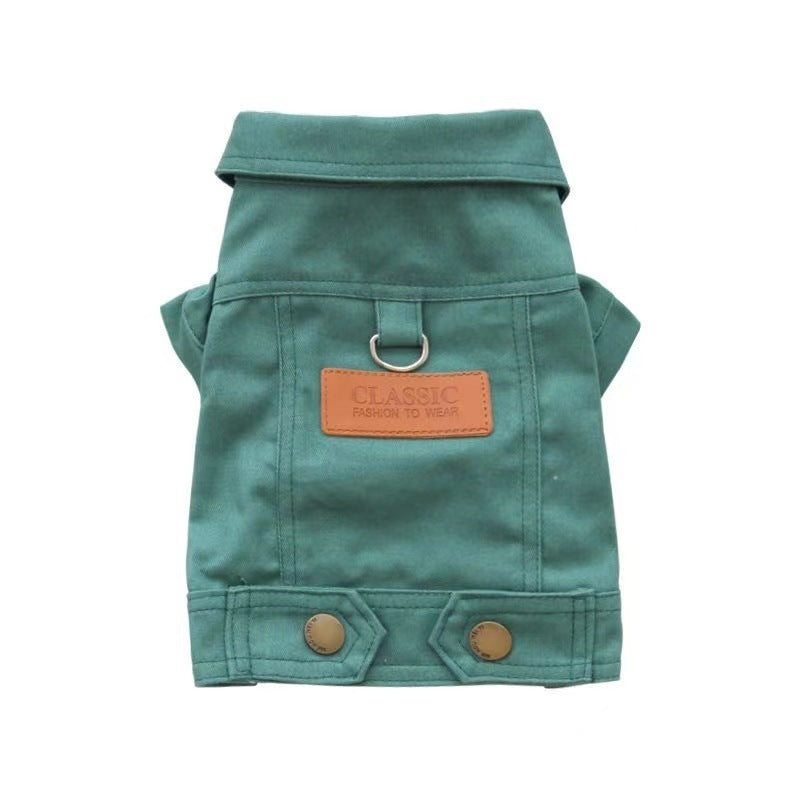 Dog cat Autumn Traction Denim Jacket