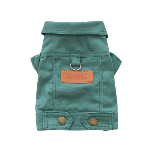 Dog cat Autumn Traction Denim Jacket