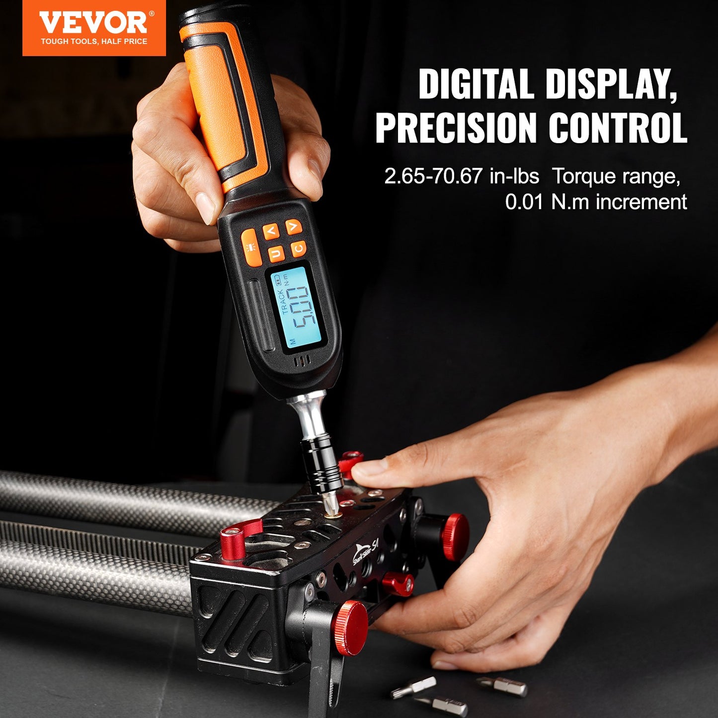 Digital Torque Screwdriver, 0.64 Cm Drive Screwdriver Torque Wrench, Electrician Torque Screwdriver With LCD, Comes With Screwdriver Bits And Storage Case