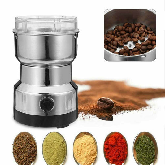 Electric Coffee Grinder Grinding Milling Nut Bean Spice Matte Blade Blender UK