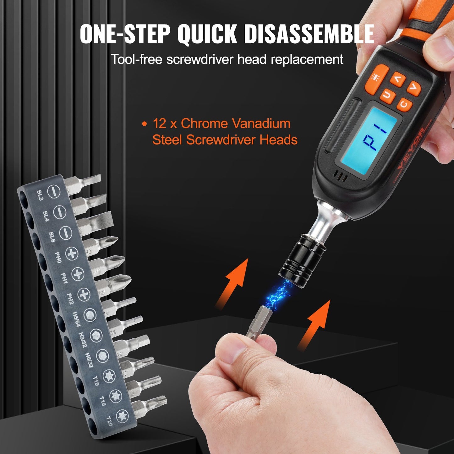 Digital Torque Screwdriver, 0.64 Cm Drive Screwdriver Torque Wrench, Electrician Torque Screwdriver With LCD, Comes With Screwdriver Bits And Storage Case