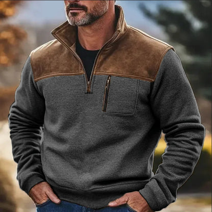 Men's Casual Coat Zipper Fleece Sweater