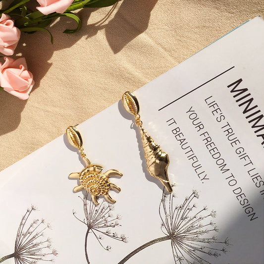 Fashion Vintage Earrings Trendy Ocean Style Stud Earrings Shell Earrings