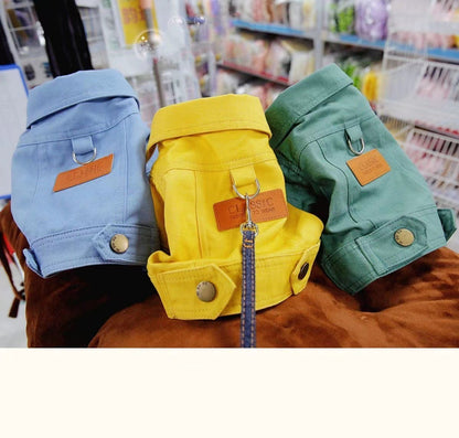 Dog cat Autumn Traction Denim Jacket