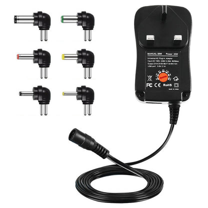 Universal 3-12V Adjustable Voltage Adaptor Charger USB AC DC Power Supply Adapte