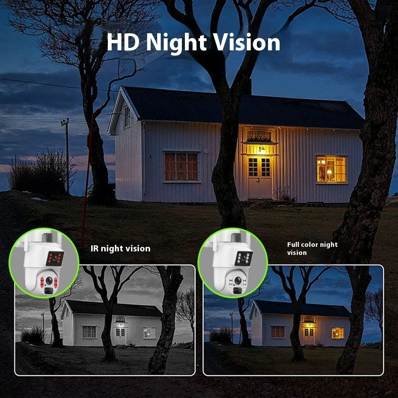 Outdoor Remote Wireless Waterproof Full Color Night Vision 10x Zoom 6MP Monitoring